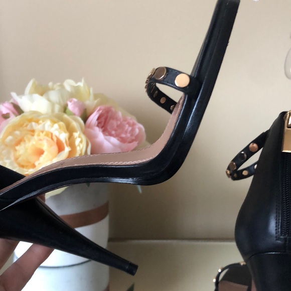 BCBGMAXAZRIA Marie black dress sandals calf leather heels - Picture 6 of 14